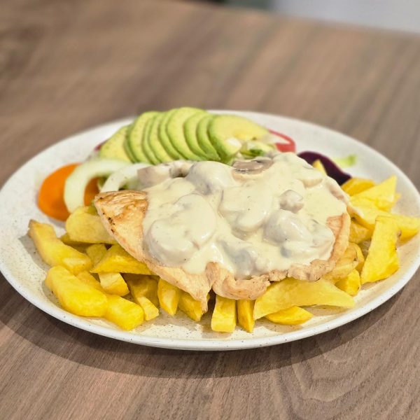 Pechuga en salsa de champiñones